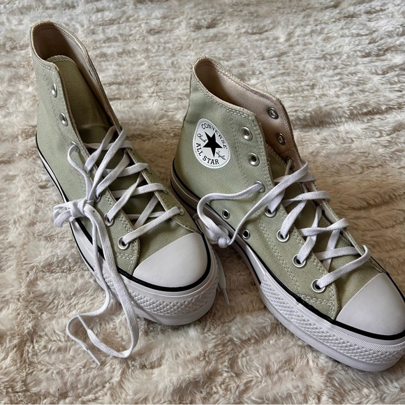 Mint Green Converse All Star High Tops - Picture 2 of 7